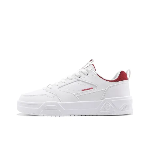 361° Slip Resistant Cushioning Low Top Skateboard Shoes Men's White Red