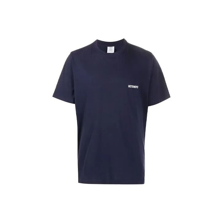 Vetements T-Shirts Unisex Navy-0