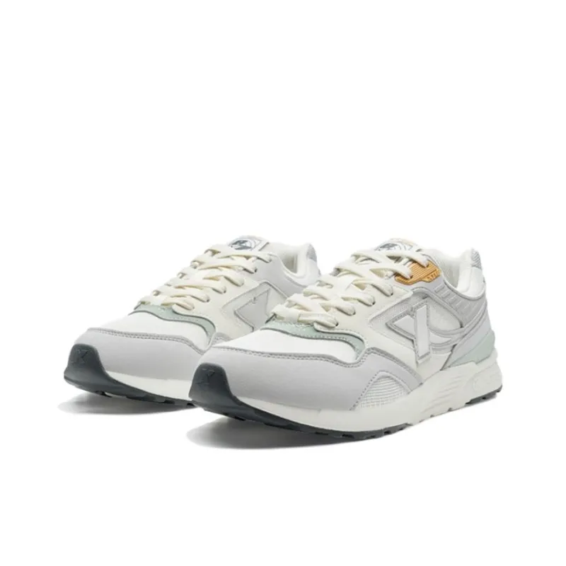 XTEP Anti Slip Wear Resistant Low Top Casual Shoes Men's White Gray-2