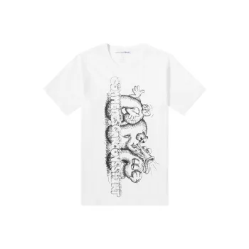 Kaws X CDG T Shirts Unisex White