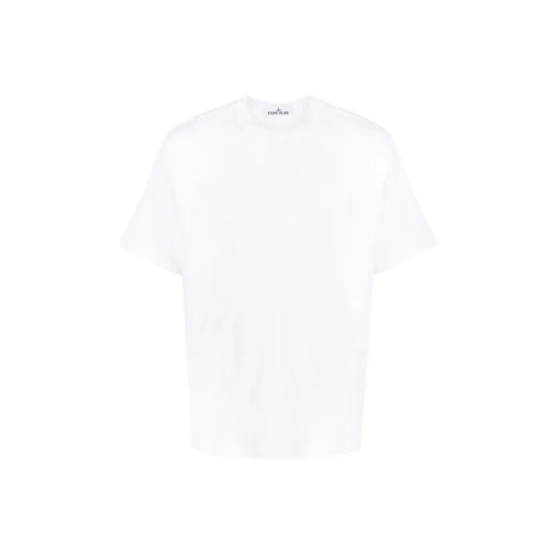 STONE ISLAND Logo Embroidered Crewneck T Shirt-0