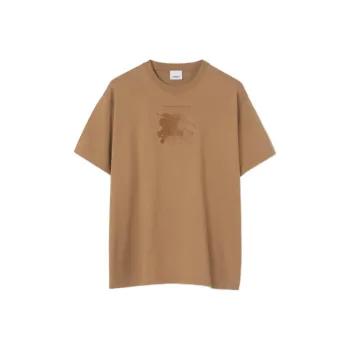 Burberry Embroidered Monogram Ekd Cotton T shirt