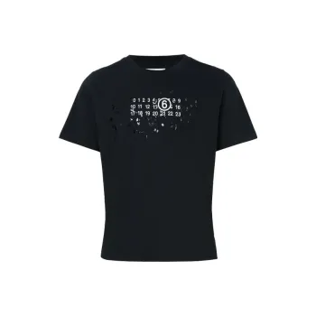 MM6 Maison Margiela Numbers motif Cotton T shirt