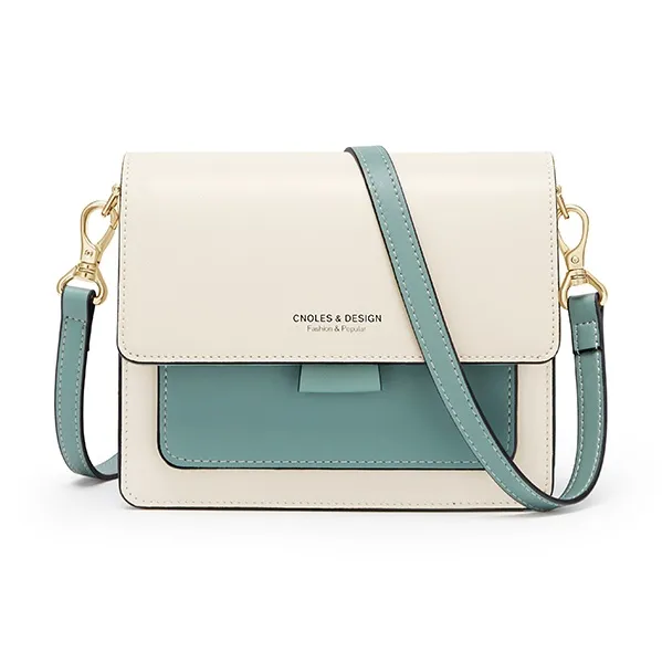 CNOLES Cow Leather Crossbody Bags Shoulder Bags Women's Fashion Blue White-26