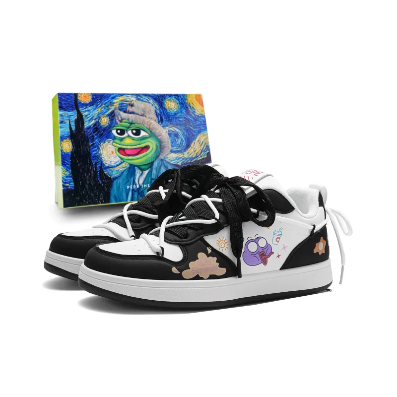 Pepe The Frog Skateboard Shoes Unisex-0