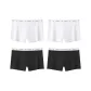 M1746-G Set-Sports Boxer-White+White+Black+Black (4 Pack)