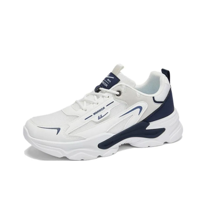 Warrior Low Top Chunky Sneakers Men's White Blue-1