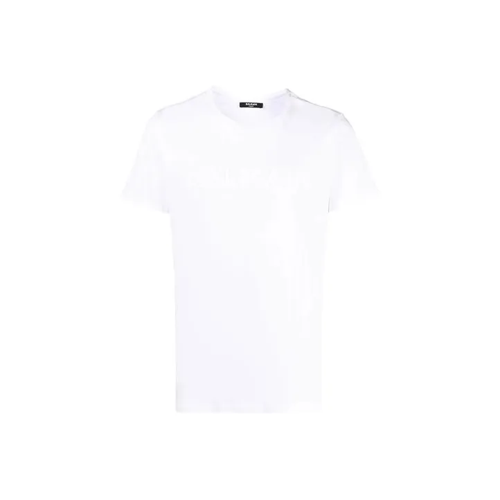 BALMAIN Logo embossed T shirt-0