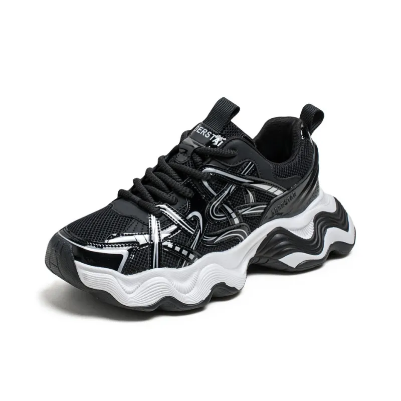 AMICNIEGD Breathable, Wear Resistant Coverage Low Top Chunky Sneakers Men's-4