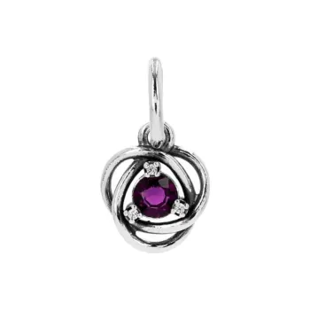 Pandora Sterling Silver Pendants Unisex Purple