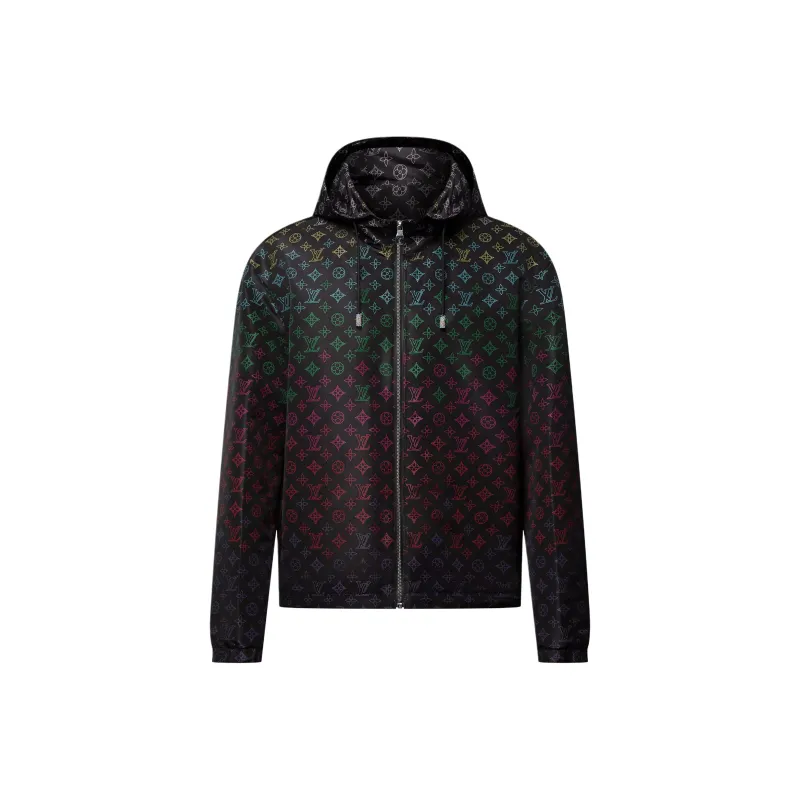 Lv Monogram Flowers Gradient Printed Windbreaker-0