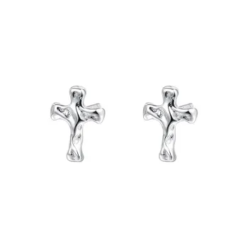 JKEM S999 Silver Stud Earrings Women's