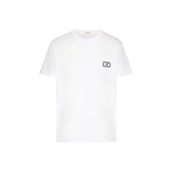 Valentino VLogo Embroidered Crewneck T Shirt