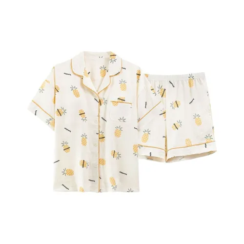 JINXU Pajama Set Women's Apricot