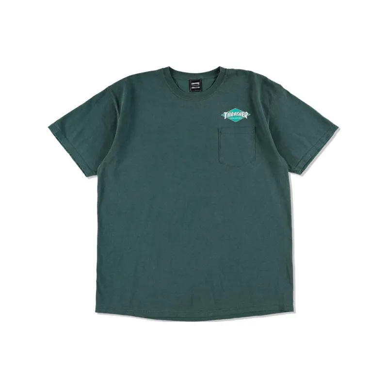 Wind And Sea X Thrasher X WIND AND SEA CO-TITLED SERIES T-Shirts Unisex Green-0