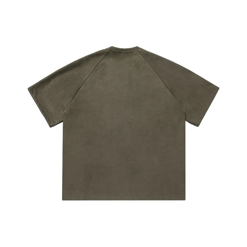 WOOD SOON Crew Neck Loose Fit Trendy Brand American Casual T Shirt Unisex-3