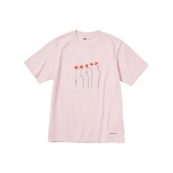 UNIQLO UNIQLO/UNIQLO Peace For All Series T-Shirts Unisex Pink