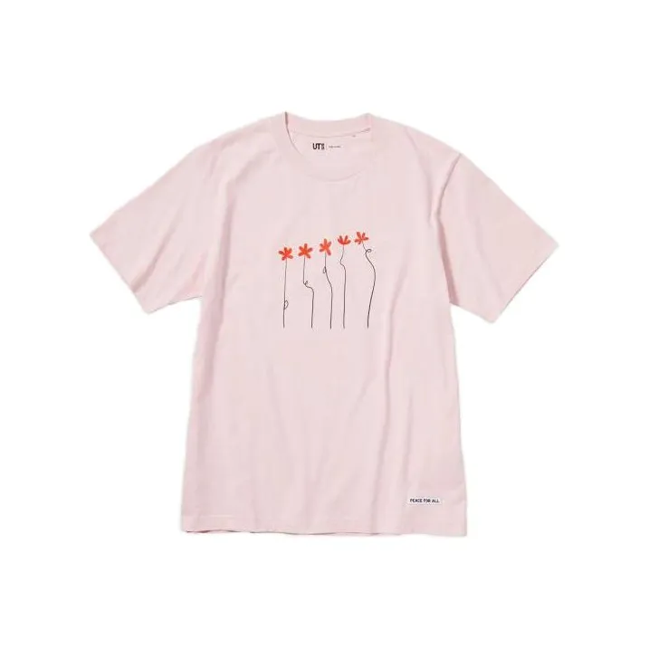 UNIQLO UNIQLO/UNIQLO Peace For All Series T-Shirts Unisex Pink-0