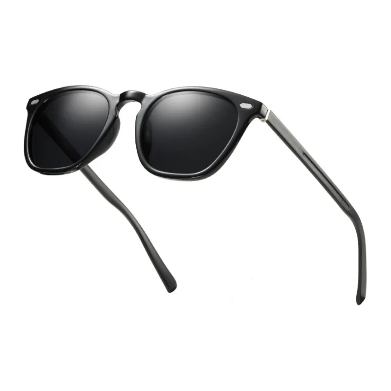 PRETTYALLUSION Aluminum Magnesium Alloy TR/Memory Plastic Round Sunglasses Unisex-2
