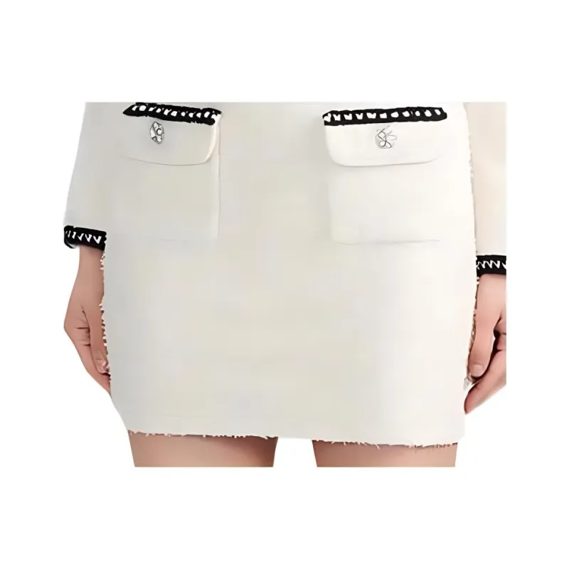 Self portrait Casual Short Skirts Women's White-3