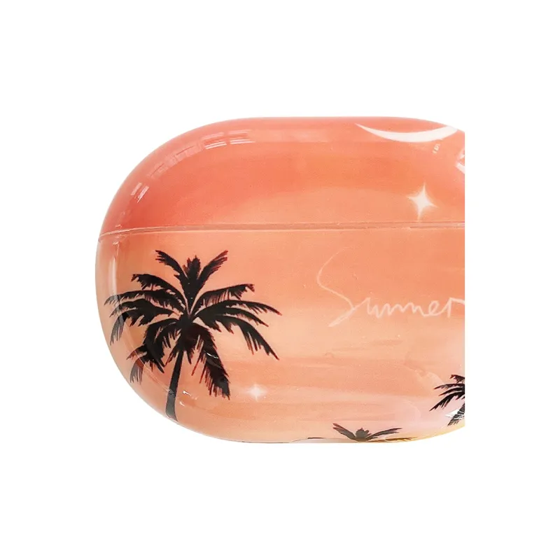 CHRROTA Compatible With Huawei Freebuds 4e Silicone Coconut Tree Wireless Bluetooth Headphone Protective Case-2