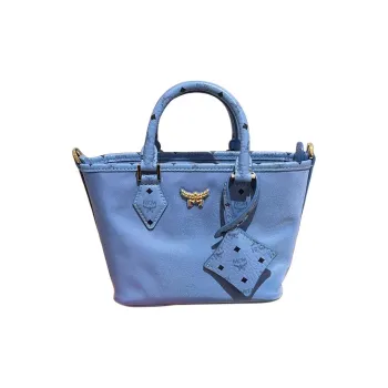 MCM Nylon Tote Bag, Shopping Bag, Shoulder Bag, Handbag Mini Women's Blue