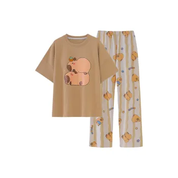 XIAFENYAN Pajama Set Women's Light Brown