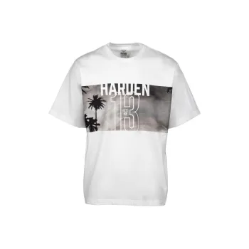 NBA Drop Shoulder Sleeve T-Shirt Men's White