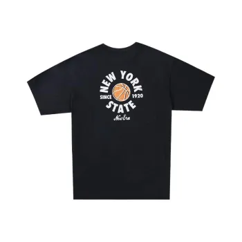 New Era Drop Shoulder Sleeve T Shirt Unisex Black