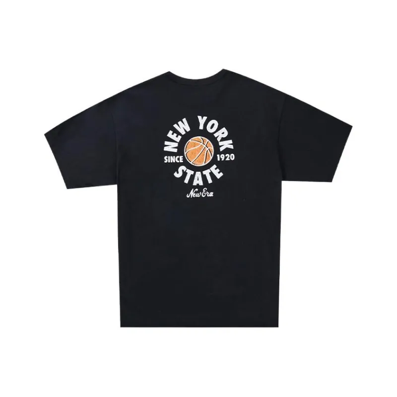 New Era Drop Shoulder Sleeve T-Shirt Unisex Black-0