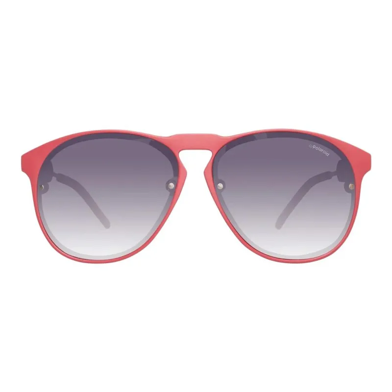 Polaroid Acetate Metal Irregular Shape Sunglasses Women's Red-1