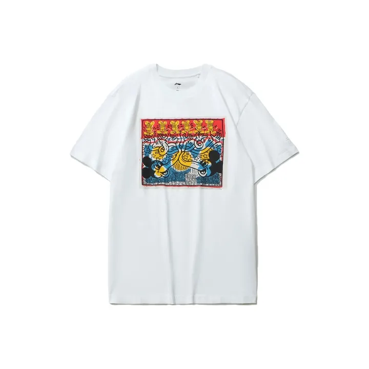 LiNing Disney T Shirt Men's White-0