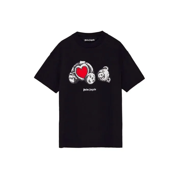 PALM ANGELS Bear In Love Logo T shirt-0