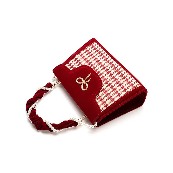 Vigno Synthetic Leather Shoulder Bag Crossbody Bag Handbag Regular Women's Red-2
