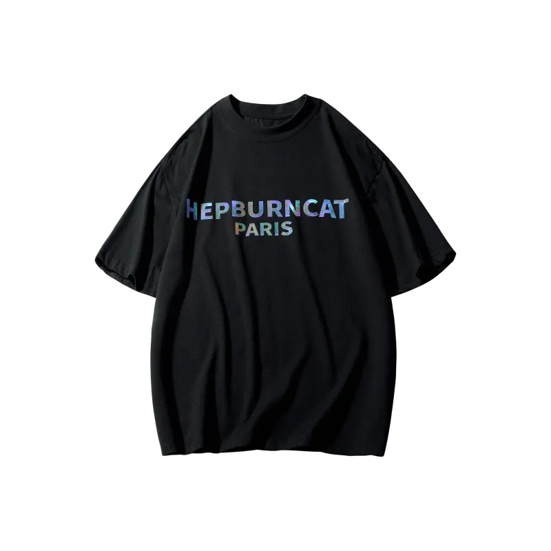 Hepburn Cat T-Shirts Unisex-0