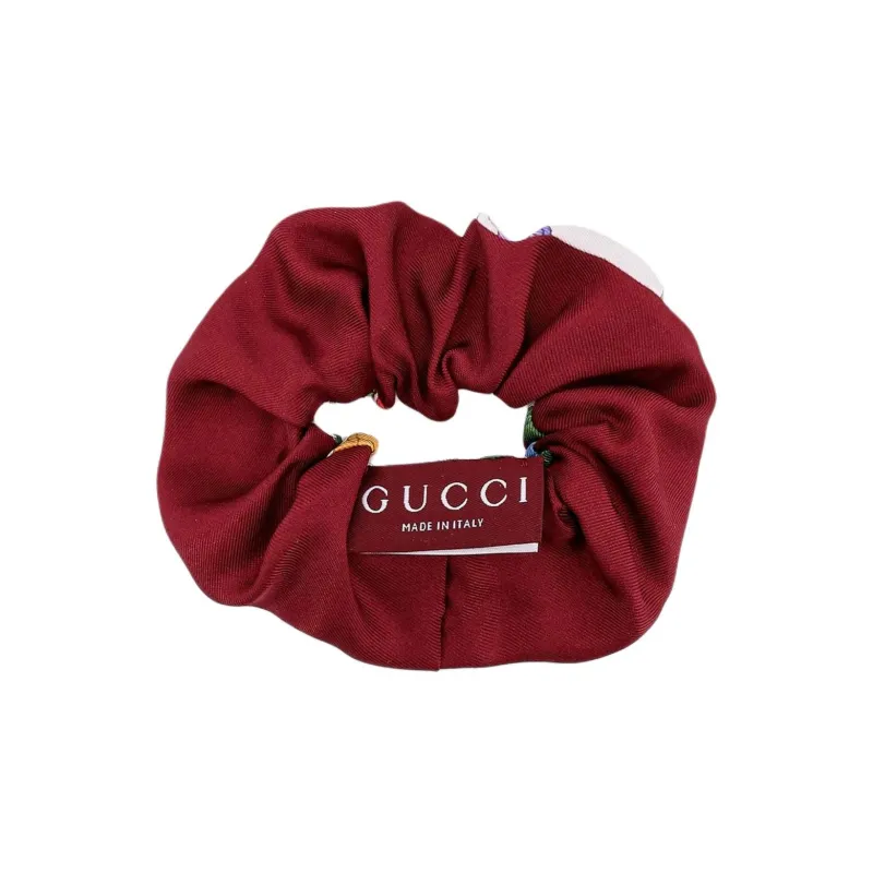 GUCCI Metal, Silk, Fabric Hair Tie Women's White-1
