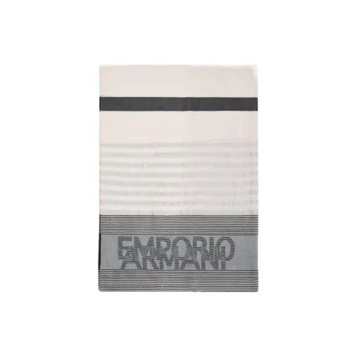 EMPORIO ARMANI Logo jacquard Striped Scarf