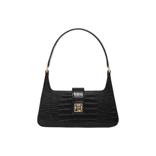 Anine Bing Calfskin Handbag, Shoulder Bag Women
s Black