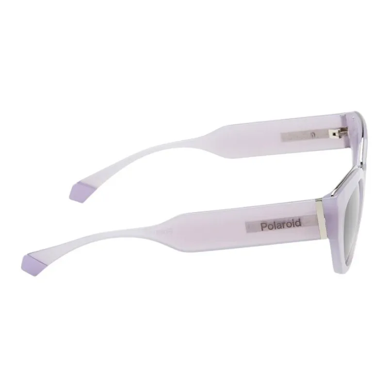Polaroid Polycarbonate Resin Irregular Shape Sunglasses Women's Purple-2
