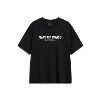 LiNing Drop Shoulder Sleeve T Shirt Men's Black