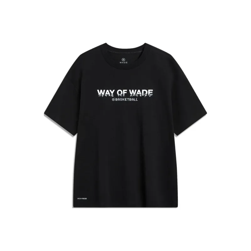 LiNing Drop Shoulder Sleeve T Shirt Men's Black-0