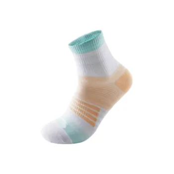 Anta Running Collection Mid Calf Socks Unisex 1 Pack Beige Pink Orange/Light Ice Blue/Light Purple