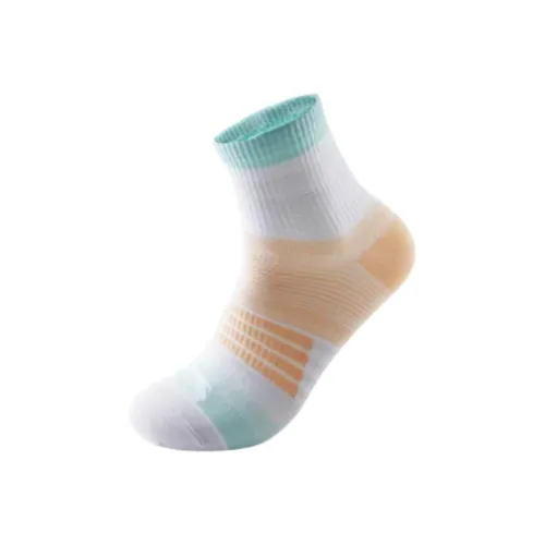 Anta LEVIS Collection Mid Calf Socks Unisex 1 Pack Beige Pink Orange/Light Ice Blue/Light Purple