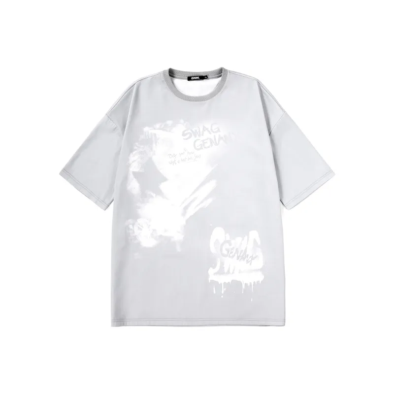 GENANX Straight Elbow Length Sleeved T Shirt Unisex-0