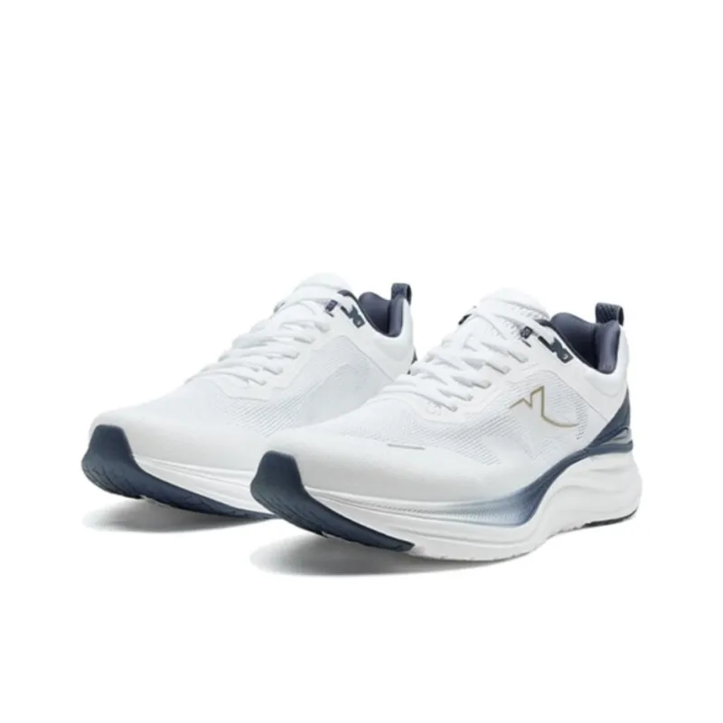 XTEP Cloud Walk 1.0 Coverage Wear Resistant Slip Resistant Low Top Casual Running Shoes Men's White Blue-2