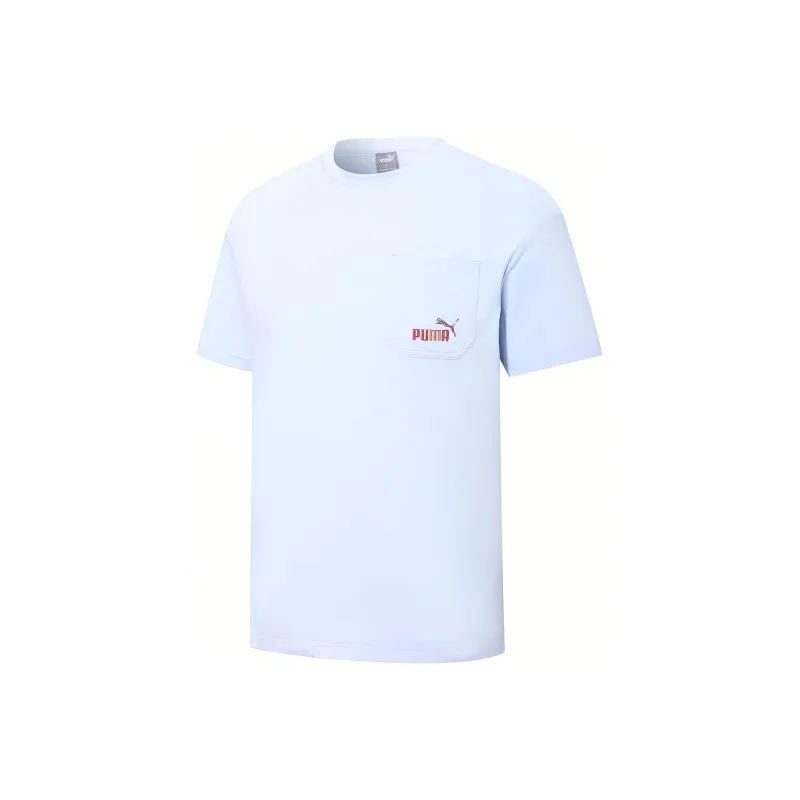 PUMA T Shirts Unisex Ice Blue-0