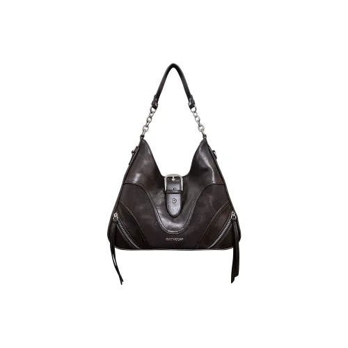 CULTIVATOR Pu One Shoulder Crossbody Medium Size Women's Light Brown/Chocolate