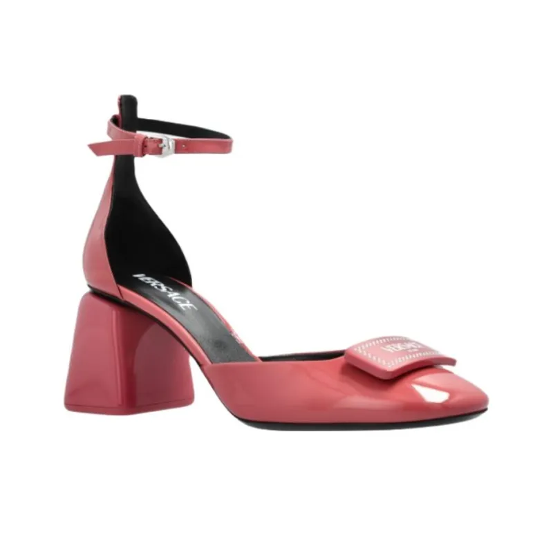 VERSACE Spool Heel High Heels 7.5cm Women's Pink-2