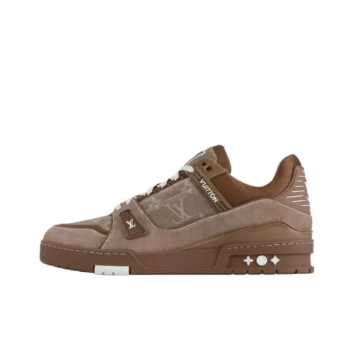 LOUIS VUITTON Trainer Low Top Skateboard Shoes Men's Brown