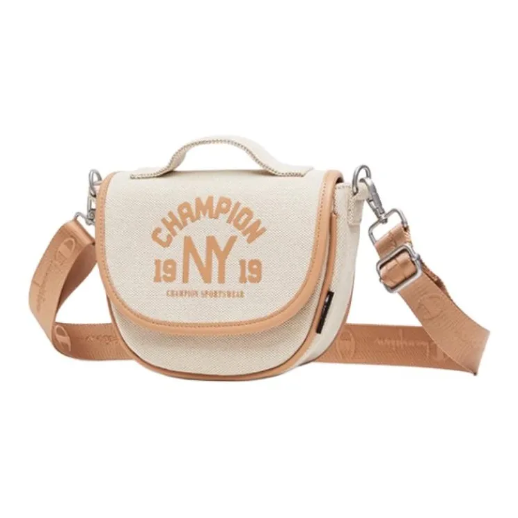Champion Fabric Saddle Bag, Shoulder Bag Regular Women's Black White/Light Brown/Medium Blue/Navy Blue-4